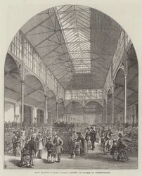Nieuwe bloemenmarkt, Covent Garden, in aanbouw